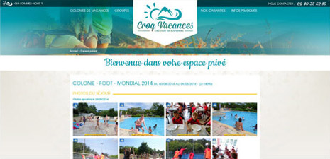 Consultez nouvelles et photos de votre enfant en colonie de vacances