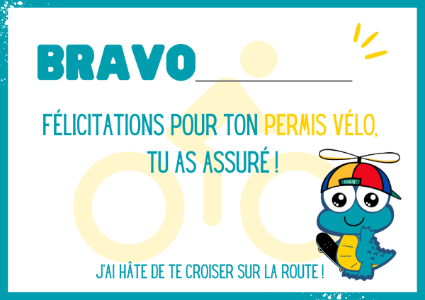 Permis vélo à imprimer