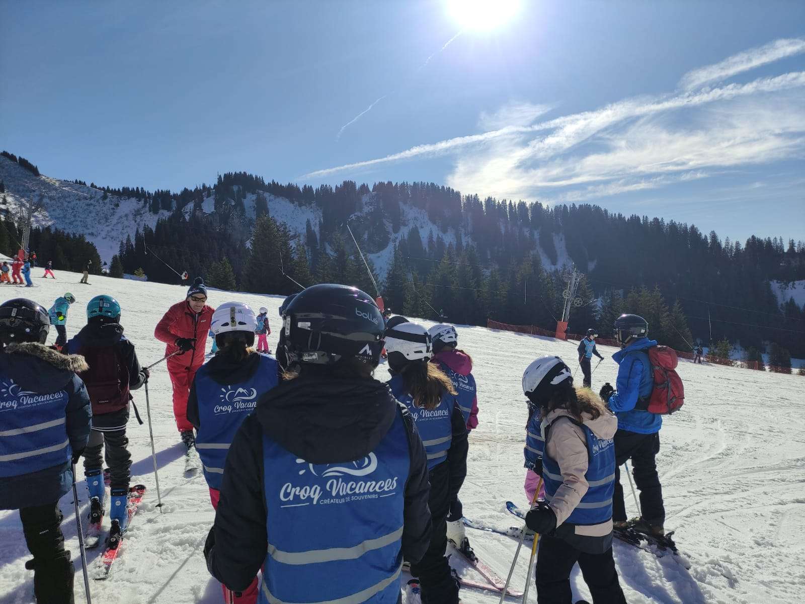 cours de ski colonie de vacances