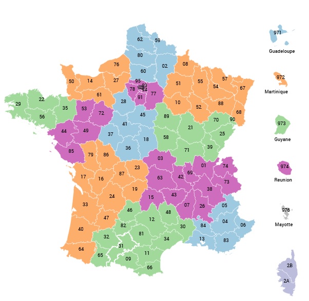 Carte CAF France